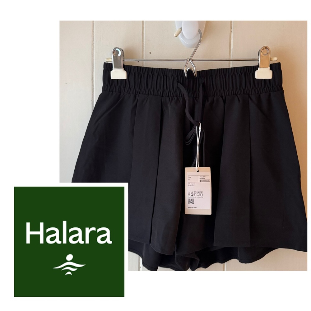 HALARA Black Pleated Draw String Lightweight Wome… - image 1